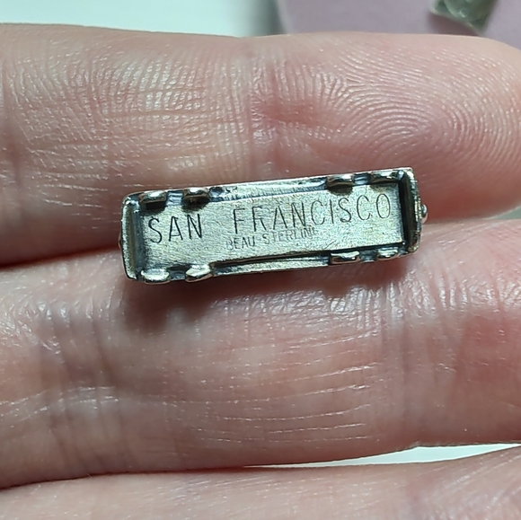 Vintage BEAU Sterling San Francisco Cable Car NECKLACE 22" - Picture 6 of 12